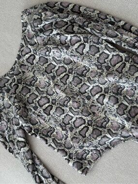 All Saints Snake-Print Cover in Gray and Pink Accents